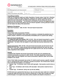 Seaspan Marine Standard Operating Procedures