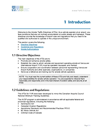 Vancouver International Airport Airside Traffic Directives