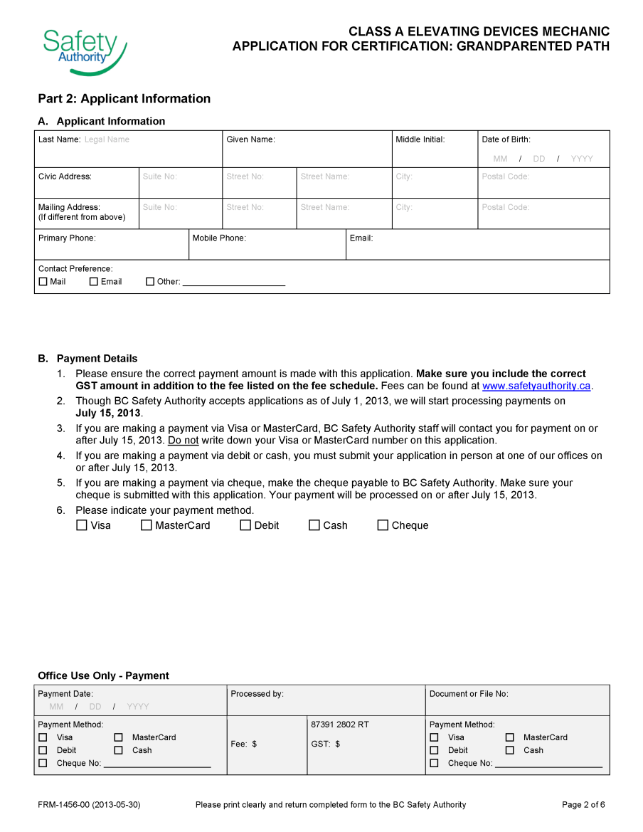 Fillable PDF Form page 2